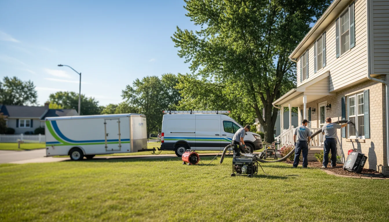 Flooded Basement Restoration And Cleanup With Repair in Minford, OH near me